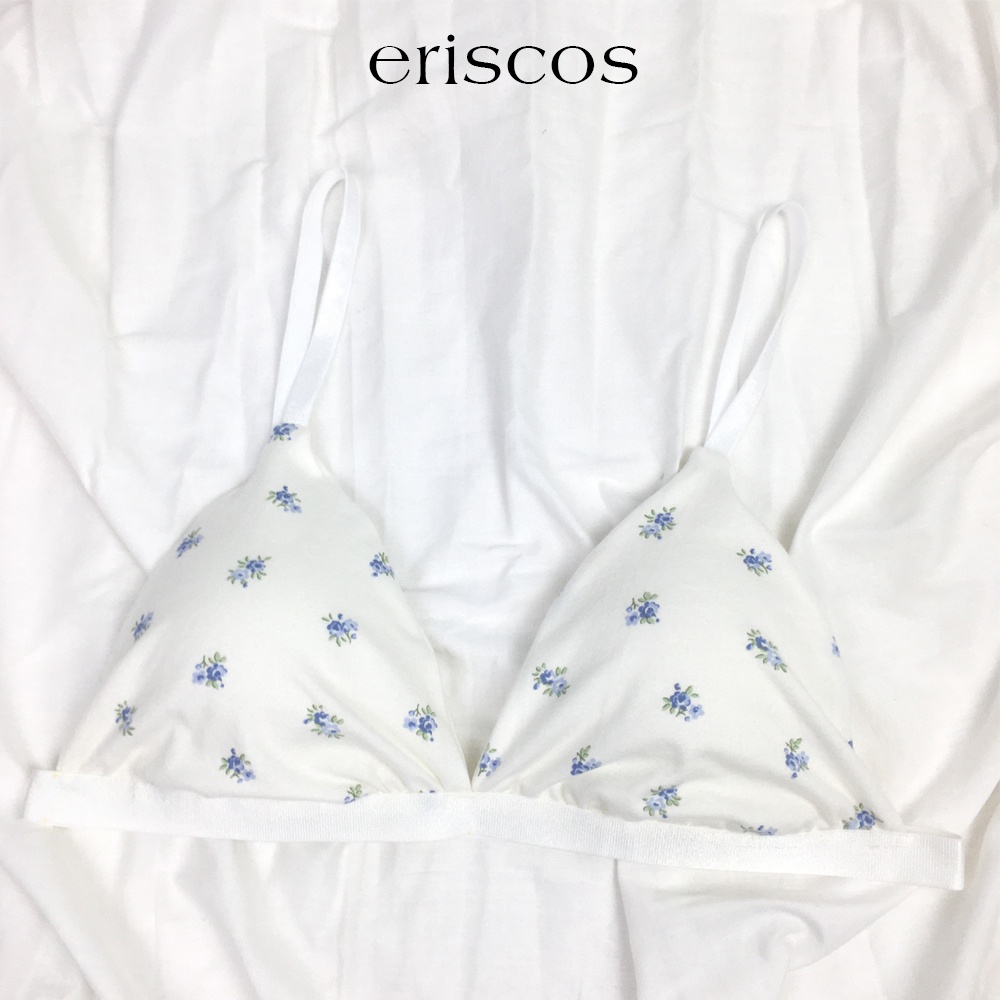 Áo bra cotton nữ không gọng đệm mỏng họa tiết xinh xắn màu thiết ké bởi _ eriscos