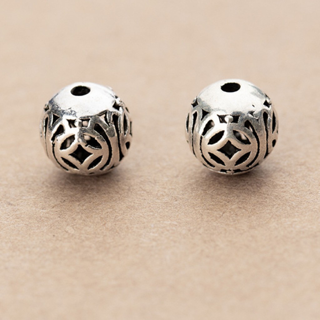 Charm bạc hạt tròn 3