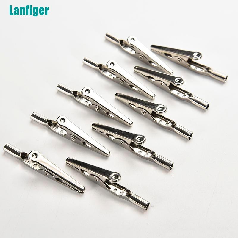 Set 10 Đầu Kẹp Cá Sấu Thử Điện Bằng Thép Không Gỉ