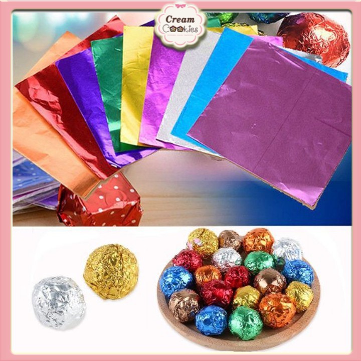 ✿✿✿Giấy Bạc Bọc Kẹo Socola 10*10cm (Tập 100 chiếc)✿✿✿