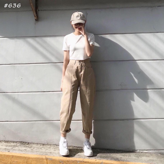 SIÊU ĐẸPQuần Baggy Kaki Trơn (100% ảnh thật)