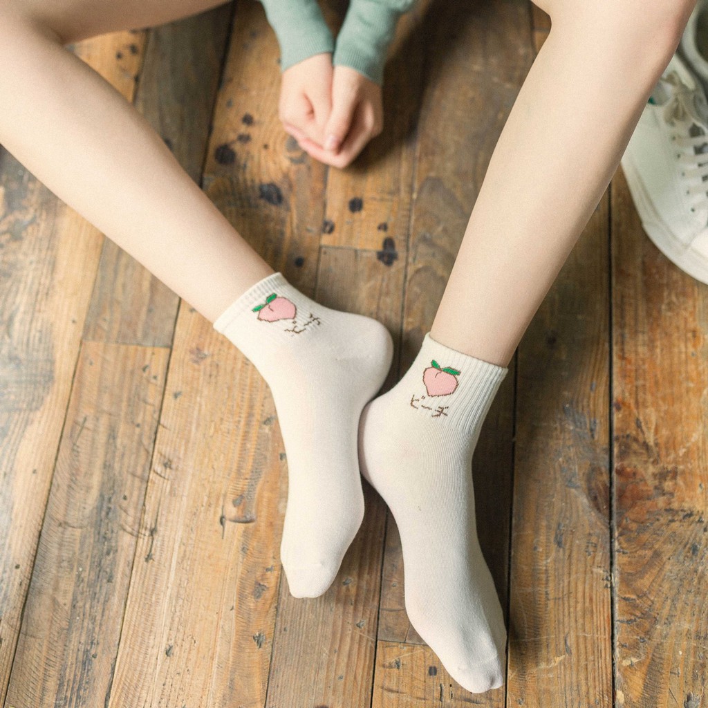 Tất cố cao Bivota Vớ Nữ Cổ Cao Hoa Quả MY SWEET SOCKS T32