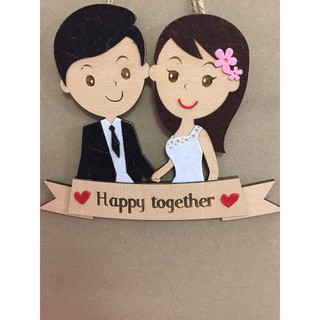 Bảng Gỗ Happy together Cặp Đôi Cô dâu chú rể