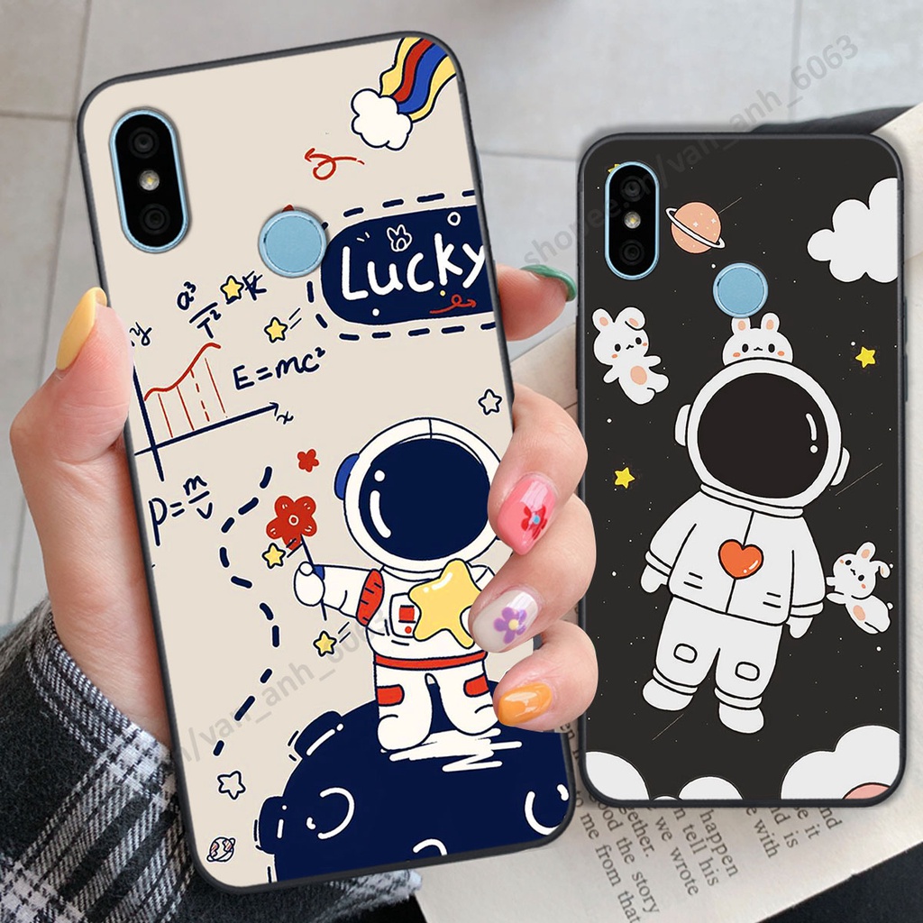 Ốp Xiaomi Redmi 6 Pro / Mi A2 Lite hình bầu trời, phi hành gia đẹp, ốp lưng điện thoại xiaomi viền dẻo cao cấp