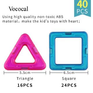 Bộ đồ chơi xếp hình nam châm 40 chi tiết cho bé