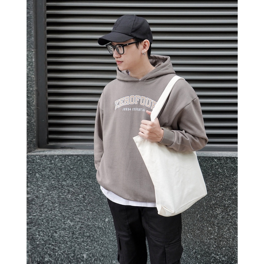 Áo Hoodie JOG04 - chất liệu thun nỉ 100% cotton , form dáng oversized ( hình thêu ZEROFOUR ) | BigBuy360 - bigbuy360.vn