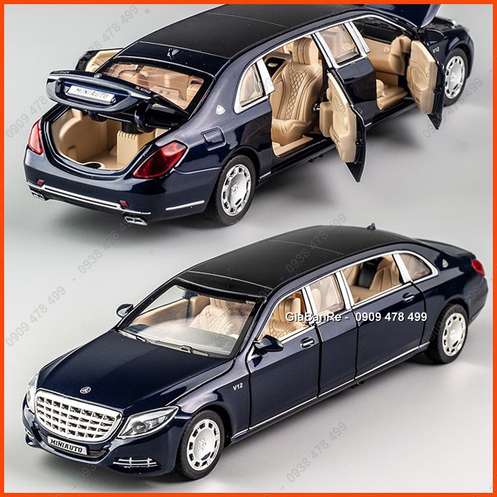 XE MÔ HÌNH KIM LOẠI TỈ LỆ 1 32 - KIỂU DÁNG MERCEDES S600 PULLMAN - 9824.2