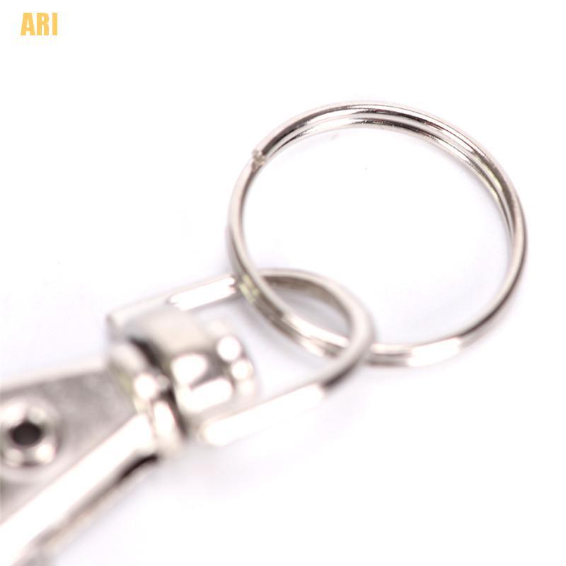 [VI] Set 10 Móc Khóa Tôm Hùm Bạc Có Thể Xoay Vòng Dùng Làm Quà Tặng Túi Xách