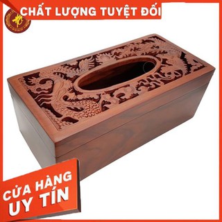 Hộp đựng giấy gỗ hương