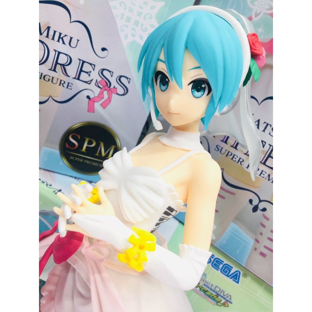 Mô Hình Cô Nàng Hatsune Miku Với Váy Cưới Ngắn Xinh Xắn - Cao 26cm Không Hộp