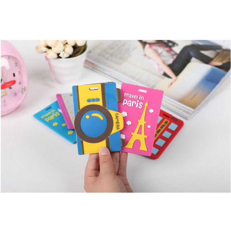 Thẻ Đánh Dấu Hành Lý Cỡ Lớn In Họa Tiết Hoạt Hình 3D Dễ Thương Tiện Dụng