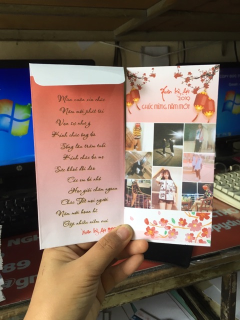 Lì xì in hình theo yêu cầu rẻ vô địch in một mặt và hai mặt