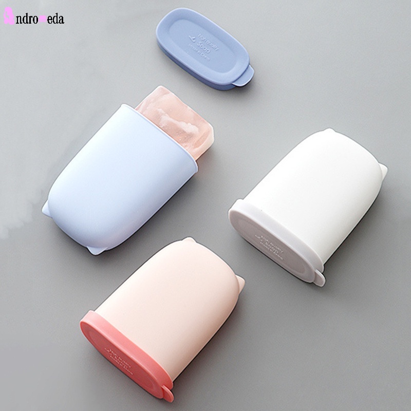 1 Hộp Đựng Xà Phòng Bằng Silicon Dày Dặn Hình Hoạt Hình Đa Năng