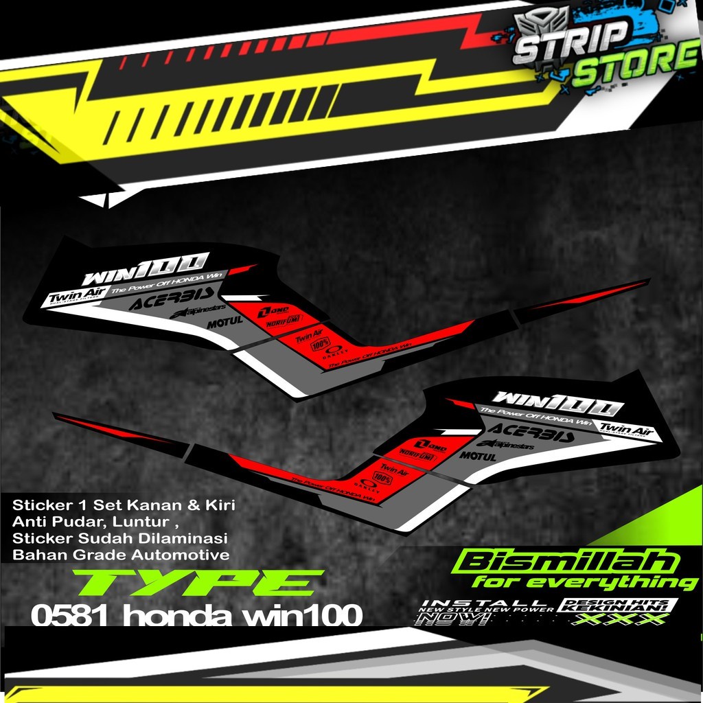 Sticker Dán Trang Trí Xe Hơi Honda WIN 100 Lite Bsd 0581 Chất Lượng Cao