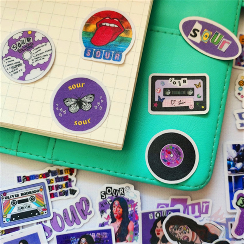 ❤ Olivia Rodrigo Q-1 Sour Drivers License Mini Diary Manual Stickers ❤ 40Pcs/Set DIY Fashion Scrapbooks Album Decor Decals Stickers