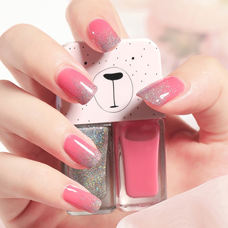 [Hàng mới về] Sơn móng tay đôi 2 trong 1 lên màu độc đáo đẹp mắt