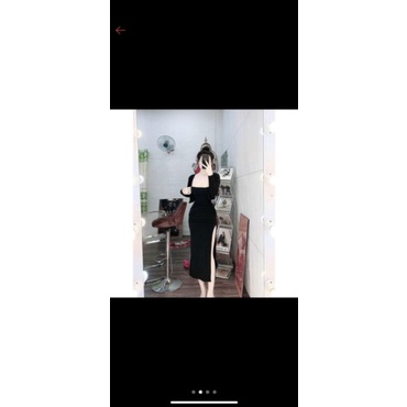 Set 3 Món Áo Khoác thun gân + Áo Cổ Yếm Kèm Chân Váy chữ A xẻ tàNg alohashop91