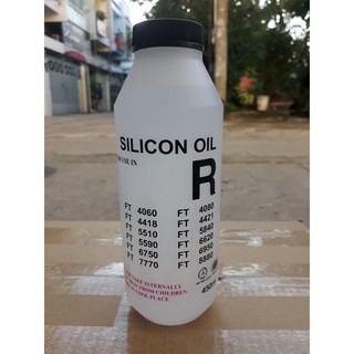 Dầu silicone bôi trơn 450ml, chịu nhiệt cao, trơn tốt, cho bao lụa, cụm sấy máy in, máy photocopy. Chai silicon, silicol