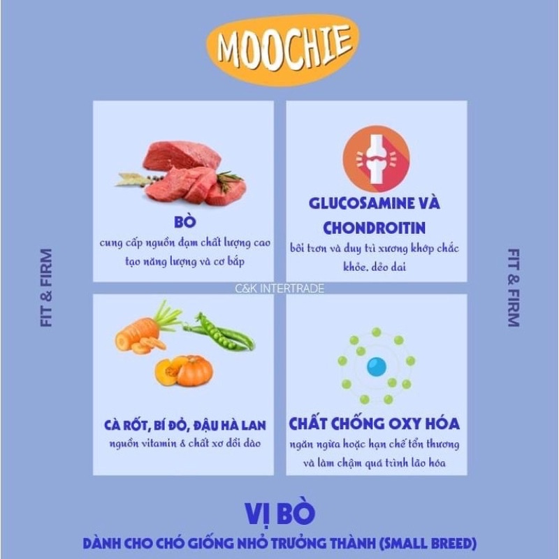 Sốt Pate Moochie cho chó con và chó trưởng thành dạng gói 85g