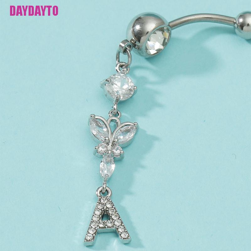 1 Khuyên Rốn Hình Bướm Đính Pha Lê Helix