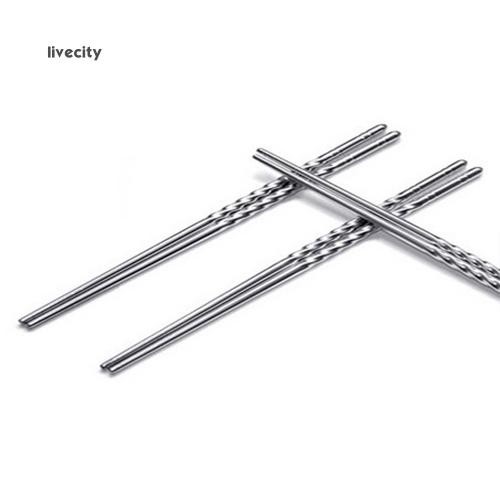 1 Đôi Đũa Inox Chống Trượt Phong Cách Trung Hoa