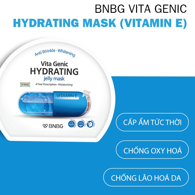 COMBO 10 MIẾNG Mặt Nạ Giấy BNBG Dưỡng Ẩm Vita Genic Hydrating Jelly Mask (30mlx10)