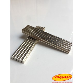 100 Viên Nam châm đất hiếm NdFeB phi tròn 5x4mm, lực từ cực mạnh, nam châm tròn trụ