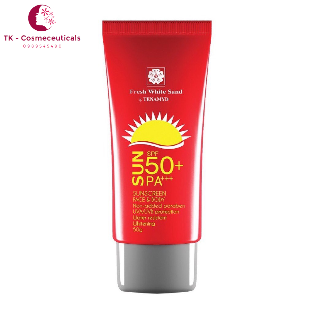 Kem Chống Nắng, Dưỡng Trắng Da Tenamyd Fresh White Sand Sunscreen SPF 50+/PA+++ - 50g