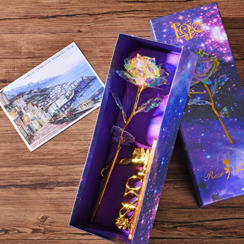 Quà 8/3 Cho Bạn Gái, Cho Mẹ, Cho Vợ Ý Nghĩa - Bông Hồng Galaxy Phát Sáng Đế Chữ Love | BigBuy360 - bigbuy360.vn