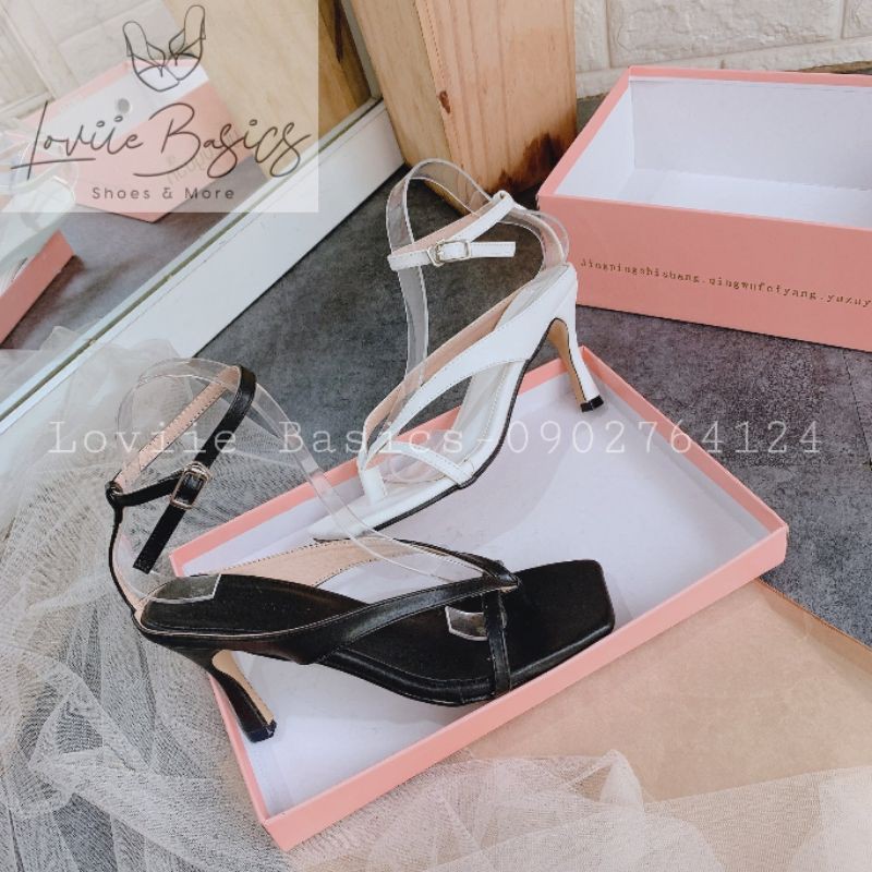 GIÀY CAO GÓT LOVIIEBASICS - GUỐC NỮ QUAI MẢNH - SANDAL CAO GÓT 7CM - SANDAL XỎ NGÓN GÓT NHỌN G200522
