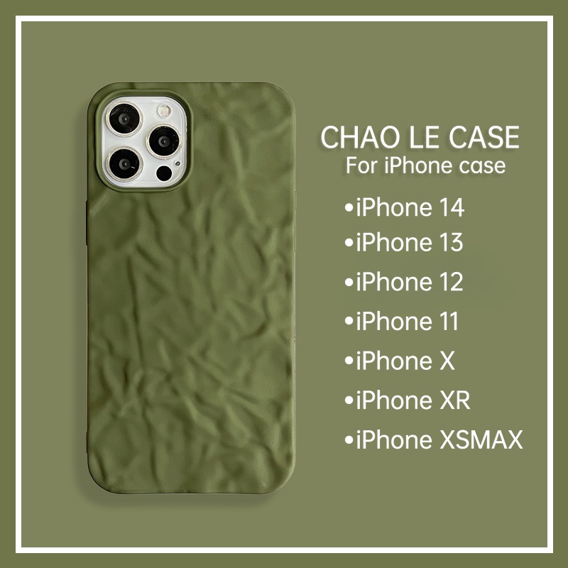 Ốp lưng chống sốc điện thoại màu xanh lá cây cho iphone 14 pro 13 pro max chống vỡ Khung TPU iphone 12 pro 11 xs max xr x / xs 7 8 ốp lưng xếp ly