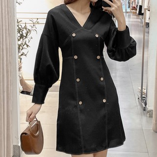 Ceci cela - đầm tay dài cổ v ceva
