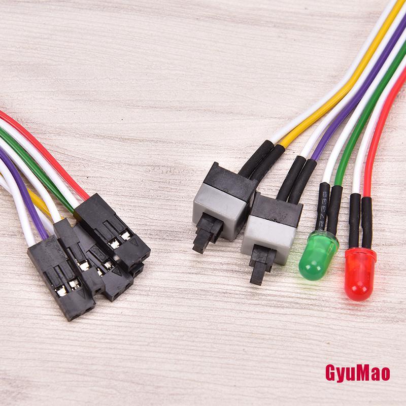 Dây Cáp Bo Mạch Chủ Máy Tính Rrx1Gumo 2 Công Tắc On/Off Kèm Đèn LED 68cm HDY