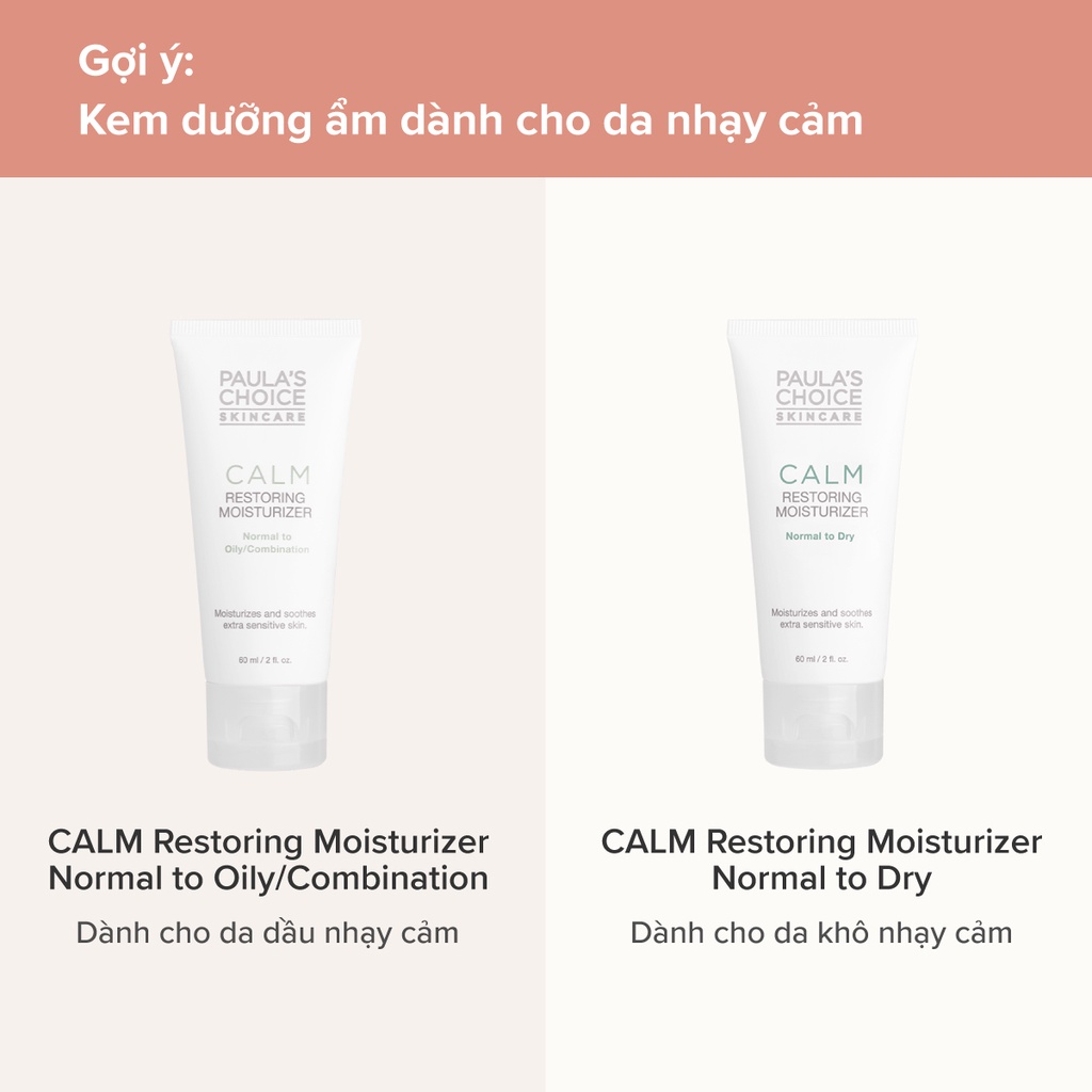 [PAULA'S CHOICE] Kem Dưỡng Ẩm Phục Hồi Da Dầu Nhạy Cảm Kích Ứng Calm Restoring Moisturizer Normal To Oily 60ml (Mã 9180)