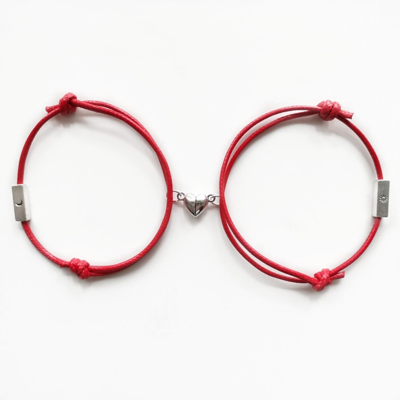 Set 2 Vòng Tay Dây Bện Mặt Trời Và Mặt Trăng Thời Trang Cho Cặp Đôi