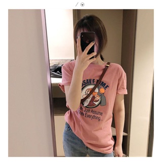 Áo thun hàng quảng châu dáng dài in họa tiết chú lùn Size từ 45-55kg