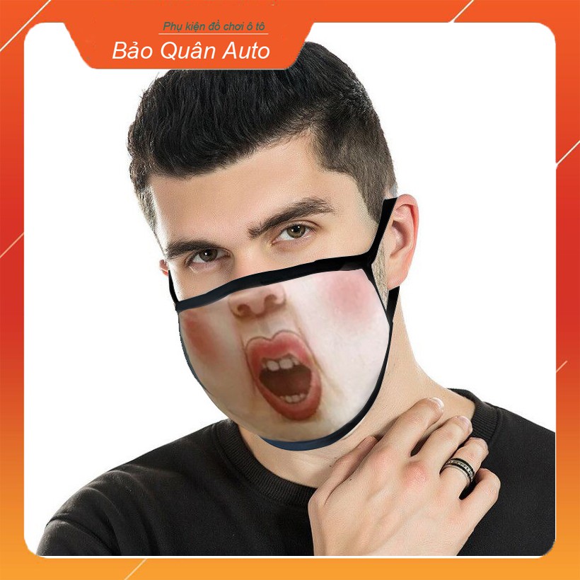 Khẩu trang 3D Trolls hình mặt cười vui nhộn cực độc 100% Cotton | BigBuy360 - bigbuy360.vn