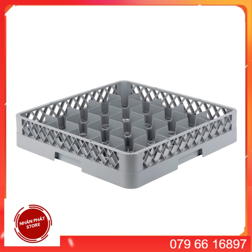 RACK ĐỰNG LY 25 NGĂN - SỬ DỤNG ĐƯỢC CHO MÁY RỬA CHÉN CÔNG NGHIỆP