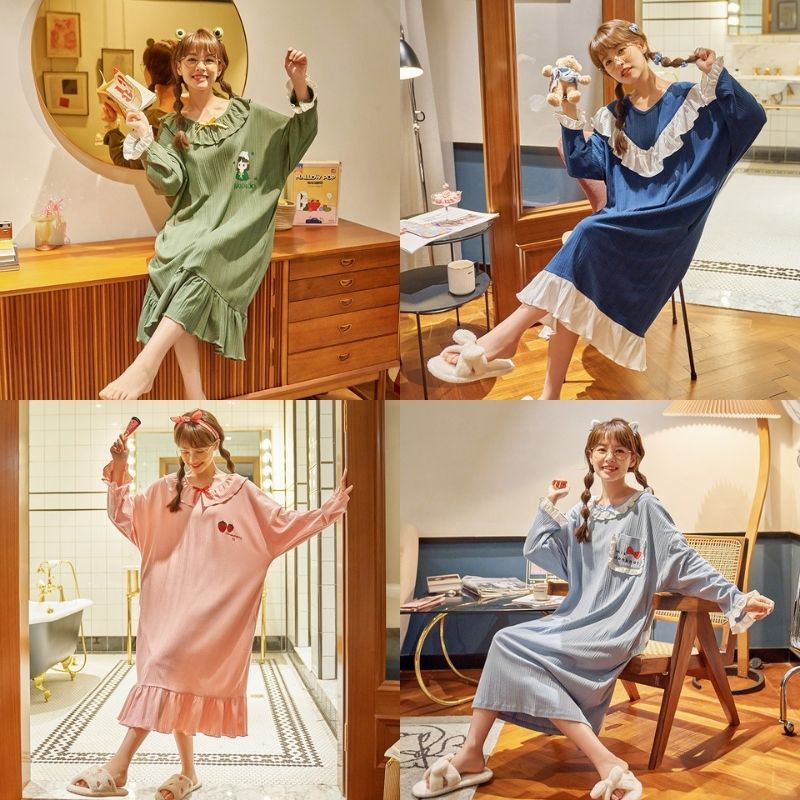 Váy Ngủ - Đồ Ngủ Tiểu Thư Cao Cấp Sang Chảnh Nữ Tính  VN01