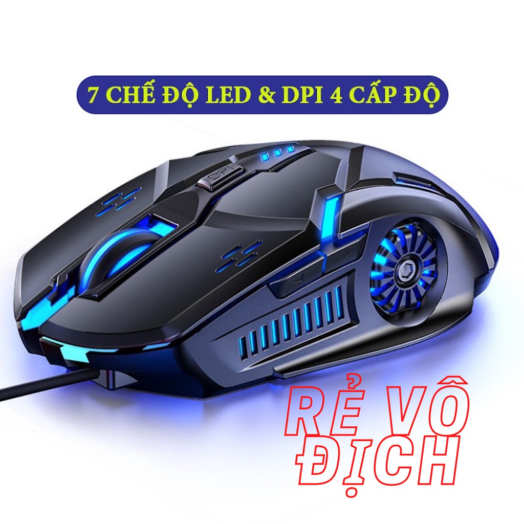 Chuột chơi game máy tính G5 led RGB- chuột Gaming thiết kế 6D, chỉnh được DPI, tương thích pc, laptop, máy bàn -dc4398