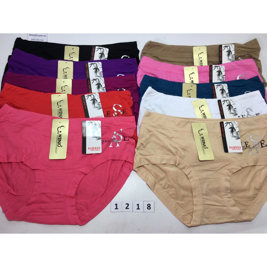 Combo 10 quần lót nữ bigsize cotton cạp cao ôm bụng cao cấp size 60-75kg MS1218