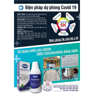 Nước xúc miệng Chlorhexidine 0,12% phòng Covid19 chuẩn Đại học Y Hà Nội