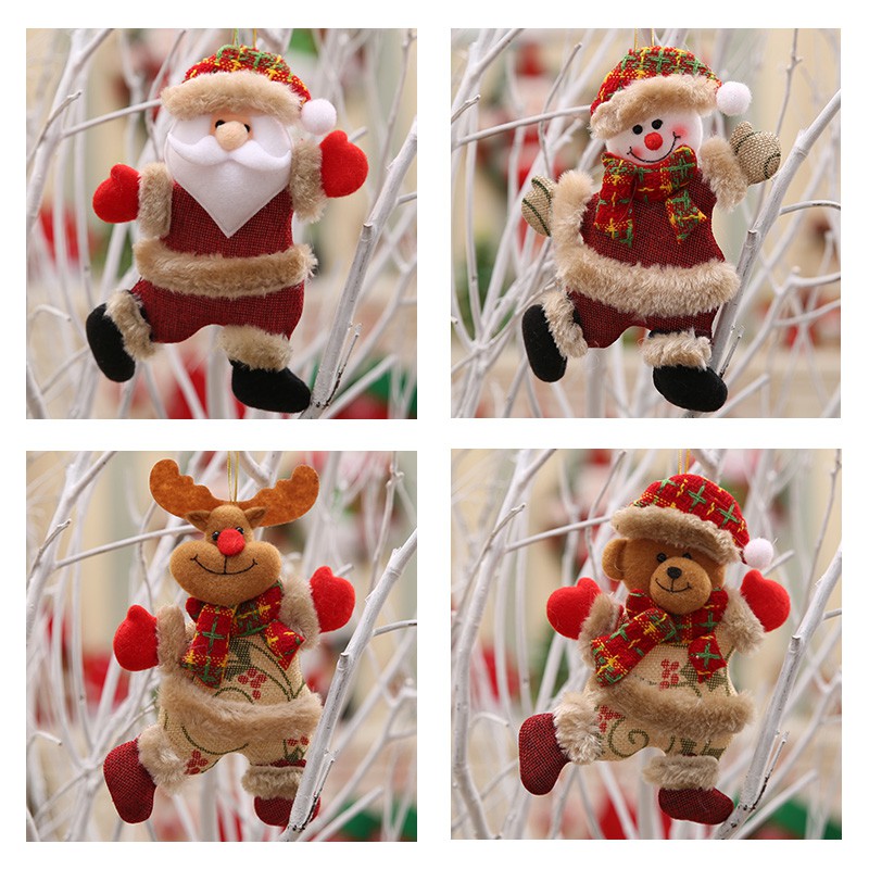 1 Phụ Kiện Trang Trí Cây Thông Giáng Sinh Năm Mới / Ông Già Noel / Người Tuyết / Nai Sừng