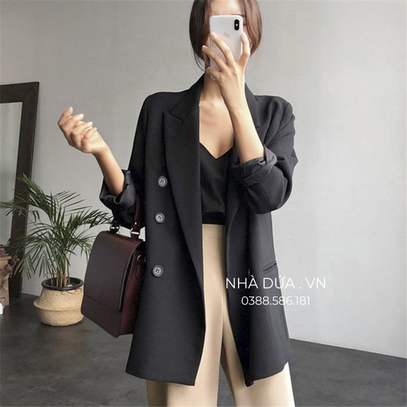 Áo vest nữ khoác ngoài màu hồng 2 lớp Quảng Châu cao cấp - Áo blazer khoác ngoài nhiều màu công sở phong cách Hàn Quốc | BigBuy360 - bigbuy360.vn