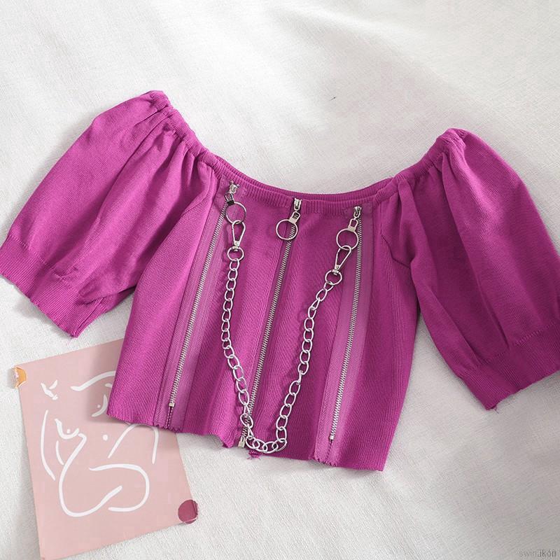 Áo Lửng Tay Ngắn Thời Trang Dành Cho Nữ