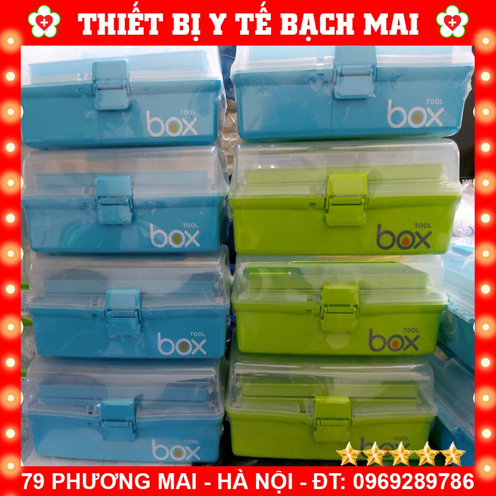 Hộp Nhựa Đựng Dụng Cụ 2 Tầng Đa Năng TOOL BOX -Hộp Đựng Thuốc Gia Đình, Nail, Đồ Câu