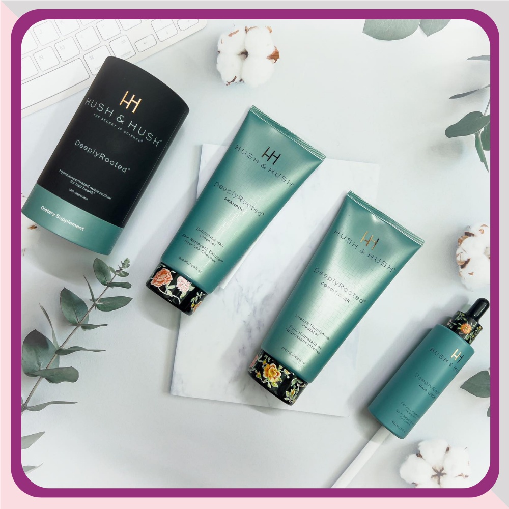 Hush&amp;Hush Sản phẩm chăm sóc mọc tóc, dầu gội, dầu xả, serum, viên uống hush&amp;hush DeeplyRooted - DMP Derma Touch