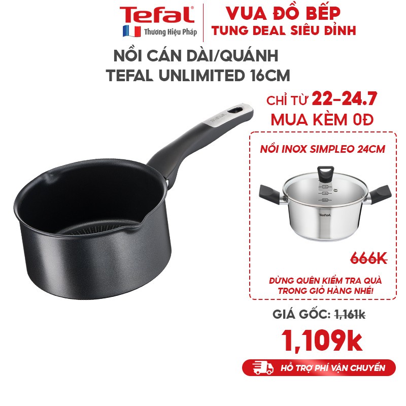 Nồi cán dài Tefal Unlimited 16cm