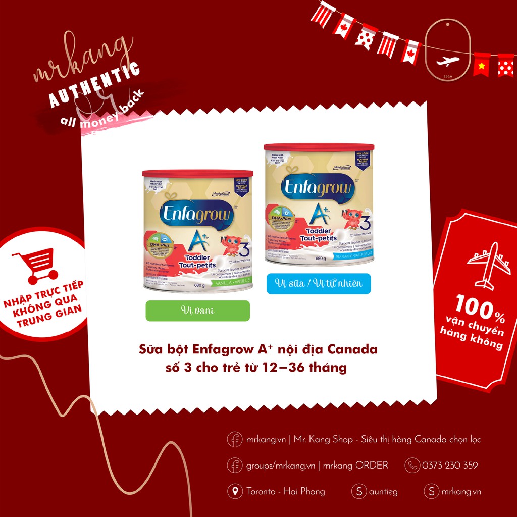 Sữa Enfagrow Canada Enfamil Nắp Đỏ Lon 680g