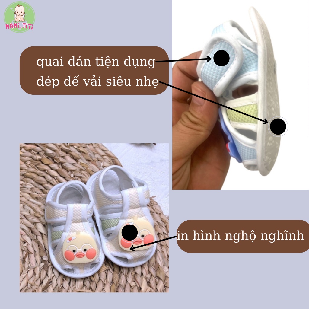 Dép tập đi cho bé, giày cho bé tập đi quai mềm đế chống trượt cho bé